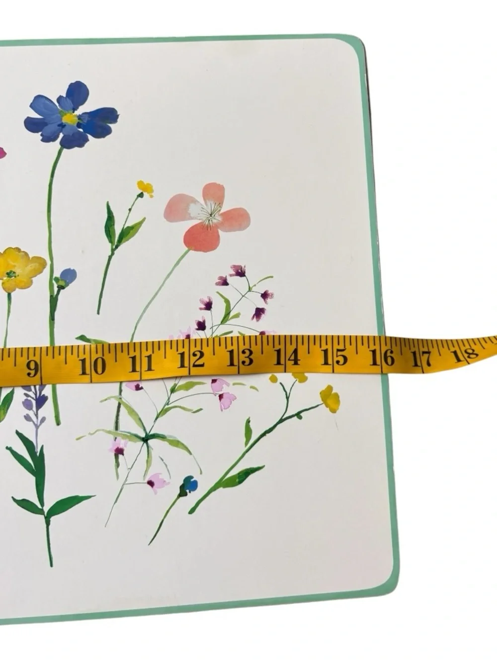 Williams Sonoma Floral Meadow Collection Set of 4 Cork Back Hardboard Placemats